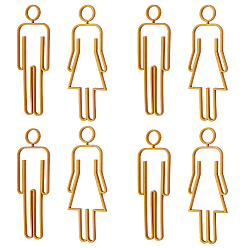 Золотистый 8Набор акриловых самоклеящихся наклеек, туалетный знак, Женщина мужчина, золотые, 150x49~54x4 мм