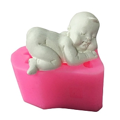 Human Силиконовые формы, формы помады, формы для литья смолы, для шоколада, конфеты, изготовление изделий из уф-смолы и эпоксидной смолы, розовые, человек, 63x53x30 мм