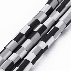 Черный Ручной полимерные нити глины шарик, 3 тон, колонка, чёрные, 5x2.5~6.5 мм, отверстие : 1.6~1.8 мм, около 62~68 шт / нитка, 15.28 дюйм ~ 15.55 дюйм (38.8 см ~ 39.5 см).