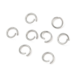 Нержавеющая Сталь Цвет 304 кольца прыжок из нержавеющей стали, круглые кольца, открытые кольца прыжок, цвет нержавеющей стали, 7x0.8 мм, внутренний диаметр: 5.7 мм