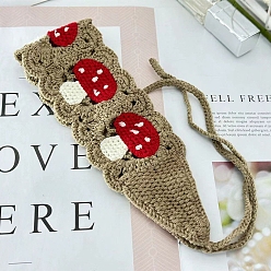 Светло-коричневый Хлопковые повязки крючком, аксессуары для волос, гриб, загар, 65 мм