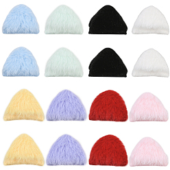 (52) Непрозрачная лаванда 48 шт. 8 цвета плюшевая ткань кошачьи ушки, аксессуары для шитья своими руками, разноцветные, 30x34x6.5 мм, 6 шт / цвет