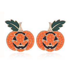 Золотой Серьги-гвоздики из сплава тыкв, с имитацией жемчуга, золотые, 27x24 мм