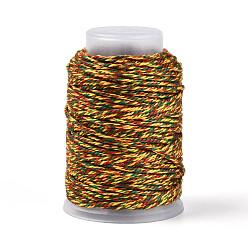 (932FM) Темно-синий аква-матовый с подкладкой 22м макраме хлопковый шнур, круглая плетеная веревка, для настенного крепления, ремесла, Подарочная упаковка, темно-золотистые, 1.5 мм, около 24.06 ярдов (22 м) / рулон