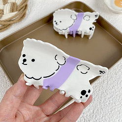 Белый Заколки для волос в форме когтей из ацетата целлюлозы, аксессуары для волос для женщин и девочек, собака, белые, 104x50 мм