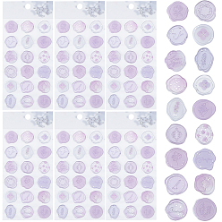 чертополох Полупрозрачные самоклеящиеся наклейки из ПВХ, наклейки с имитацией сургучной печати, для запечатывания конвертов, смешанные узоры, чертополох, 166x89x1.5 мм, наклейки: 22~26x20~25 мм, о 18 шт / комплект, 8 комплекты