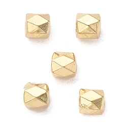 Золотой CCB пластиковые шарики, граненые, шестиугольник, золотые, 4.5x4.5 мм, отверстие : 1.8 мм