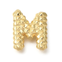 Letter M Стойки покрытие, Латунные подвески, без кадмия и без свинца, подвески с буквой az~z, Буква М, 20.5x17x5.5 мм, отверстие : 2.5x3 мм
