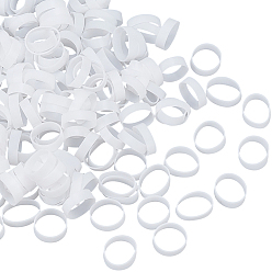 Белый 200шт. силиконовых кабельных стяжек, для наушников-вкладышей, телефонов, управления накруткой проводов, белые, 4x13 мм, внутренний диаметр: 12.5 мм