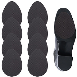 Черный 8шт. ремонт подошв обуви, замена силиконовой подошвы, самоклеящиеся противоскользящие накладки на подошву обуви, слеза, чёрные, 90x65x1 мм