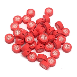 Снежинка Новогодние бусы из полимерной глины ручной работы, снежинка, 10 мм, около 1000 шт / упаковка