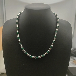 Малахит Женское ожерелье из бамбуковых и пластиковых бусин