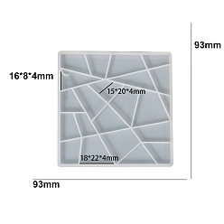 Mixed Shapes Подвески квадратной формы, сделай сам, пищевая силиконовая форма, формы для литья смолы, для уф-смолы, изготовление изделий из эпоксидной смолы, разнообразные, 93x93x5 мм