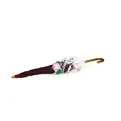 Морско-зеленый Миниатюрная модель сцены, аксессуары для кукольного домика, мини-зонтик, цвета морской волны, 85x10 мм