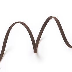 Кокосово-Коричневый Шнуры из искусственной замши, искусственная замшевая кружева, кокосового коричневый, 5x1.5 мм, около 5.46 ярдов (5 м) / рулон, 25 рулонов / мешок