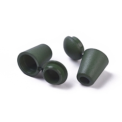Цвет Оливы Пластиковые съемные колпачки, с запирающейся крышкой, для рюкзаков, оливковый, 18x12 мм, отверстие : 4.5 мм