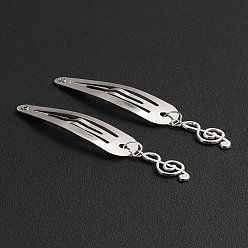 Musical Note Застежка-молния из сплава, аксессуары для волос для женщин и девочек, музыкальные темы, музыкальная нота, 70 мм