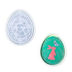 Белый Пасхальные свечи своими руками силиконовые формы, для изготовления ароматических свечей, яйцо с рисунком кролика, белые, 223x185x17 мм