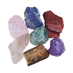 Смешанные камни 7шт 7 кабошоны из натурального хрусталя в стиле, нет отверстий / незавершенного, грубый необработанный камень, самородки, 30x20x18.5 мм