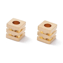 Echt 24 k vergoldet Messing Perlen, langlebig überzogen, Würfel, echt 24 k vergoldet, 4x4x4 mm, Bohrung: 1.8 mm