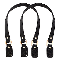 Черный Ручки для сумок из искусственной кожи, с выводами из алюминиевого сплава, для замены ремней для мешков, чёрные, 590 мм