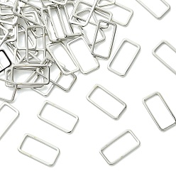 Platino Anillos de unión de latón Shegrace, Rectángulo, sin cadmio, plomo, níquel, Platino, 15x8x1 mm