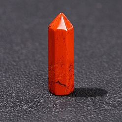 Красный Камень Украшение дисплея из натуральной красной яшмы, исцеляющие каменные палочки, для рейки чакра медитативная терапия decos, шестиугольник призма, 8x8x32 мм