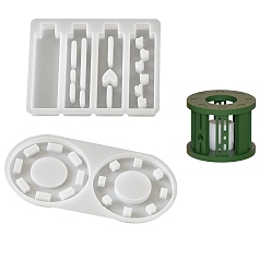 Column Силиконовые формы, формы для подсвечников, формы для литья гипсовой смолы, белые, колонка, 116x98x11 мм