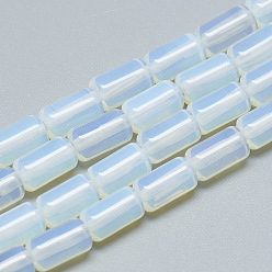 Opalite Brins de perles de verre opalite, colonne, 10~11x6mm, Trou: 1mm, Environ 40 pcs/chapelet, 15.7 pouce