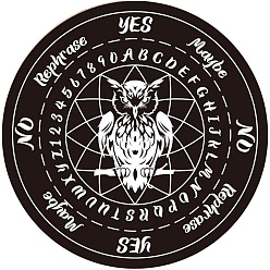 Сова Деревянная маятниковая доска, биолокация гадальная доска, для колдовства принадлежности для викканского алтаря, плоскийкруглыйкруглый, сова, 150 мм