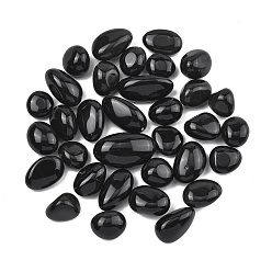 Обсидиан Бусины из натурального обсидиана радуги, обваленные камни, нет отверстий / незавершенного, самородки, 15~40.5x11~20x7~19 мм