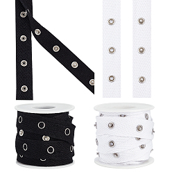 (52) Непрозрачная лаванда Ahademaker 5 ярды 2 цвета швейная застежка лента лента, замена застежки на металлические кнопки, для пошива промежности детского белья, с пластиковыми пустыми катушками, разноцветные, 20x2.5~4 мм, 2.5 ярды / цвет