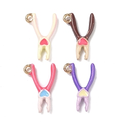 Tool Подвески из эмали и сплава, золотые, инструмент, 15x9.5x2 мм, отверстие : 1.2 мм