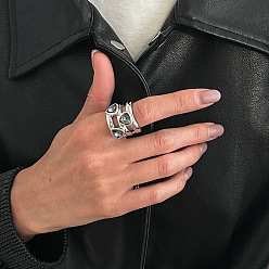 Серый Кольца для пальцев из акрилового сплава, треугольные, серые, 18 мм