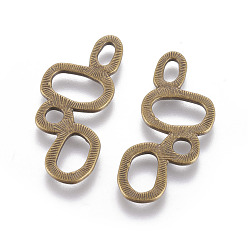 Античная Бронза Подвески из сплава в тибетском стиле, античная бронза, без свинца и без кадмия, 35x15x1.5 мм, Около 550 шт / 1000 г