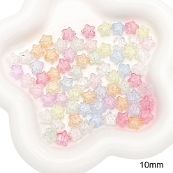 Звезда 60 шт прозрачные акриловые бусины, разноцветные, звезда, 10 мм, 60 шт / комплект