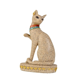 пшеница Новый китайский стиль искусства египетская кошка украшения креативный дом гостиная украшения смоляные поделки небольшие украшения оптом, цвет пшеницы, 100x55x150 мм