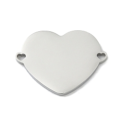 Сердце 304 подвески из нержавеющей стали, зеркальная полировка, штамповка пустой метки, не тускнеет, сердце, 18.5x25.5x2 мм, отверстие : 1.7x2 мм
