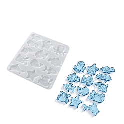 Квадрат Силиконовые формы для подвесок пищевого класса своими руками, формы для литья смолы, квадратный, 220x195x6 мм