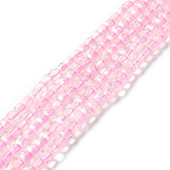 Quartz Rose Brins de perles de quzrtz rose naturel, facette, cube, 2.5x2.5x2.5mm, Trou: 0.7mm, Environ 170 pcs/chapelet, 15.35'' (39 cm)