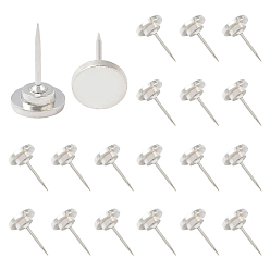 Серебро 30 шт. ..., плоско-круглые, серебряные, 17.5x10.5 мм