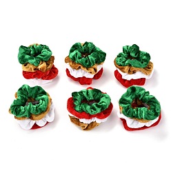 (52) Непрозрачная лаванда Бархатная ткань эластичные аксессуары для волос, для девочек или женщин, резинка для волос / резинки для волос, разноцветные, 100x95x15 мм, внутренний диаметр: 40 мм, 24 шт / комплект