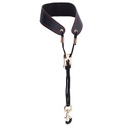 Золотой Подставки для музыкальных инструментов из искусственной кожи, Сплав с застежками, золотые, 490 мм