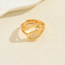 Золотой Латунные манжеты открытые кольца для женщин, змея, золотые, Snake: 18 мм, внутренний диаметр: 16 мм