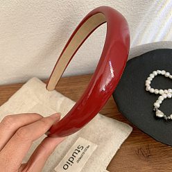 Красный Резинки для волос из искусственной кожи, аксессуары для волос для женщин и девочек, красные, 165x140 мм