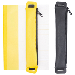 (52) Непрозрачная лаванда 2 шт 2 стили искусственная кожа регулируемый эластичный держатель для ручки, пенал, чехол для ручки, для тетрадей в твердом переплете, журналы, планировщики, разноцветные, 22x4.5 см, 1 шт / цвет