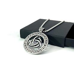 Нержавеющая Сталь Цвет Персонализированный новый кулон в китайском стиле: круг, руна, треугольник, пиратский стиль, ожерелье из титановой стали.