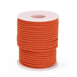 Оранжевый Нейлоновые нити, Миланские шнуры / витые шнуры, оранжевые, 3 мм, около 21.87 ярдов (20 м) / рулон