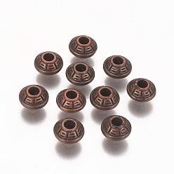 Cuivre Rouge Ccb perles en plastique, rondelle, cuivre rouge, 10.5x7mm, Trou: 3.5mm