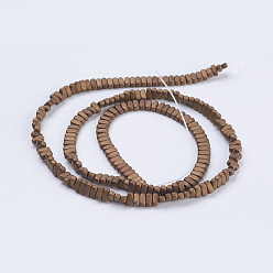 с Покрытием Меди Гальванизировать немагнитных синтетический гематит бисер пряди, матовые, прямоугольные, с медным покрытием, 4x2x2 мм, отверстие : 1 мм, около 207 шт / нитка, 15.5 дюйм (39.5 см)